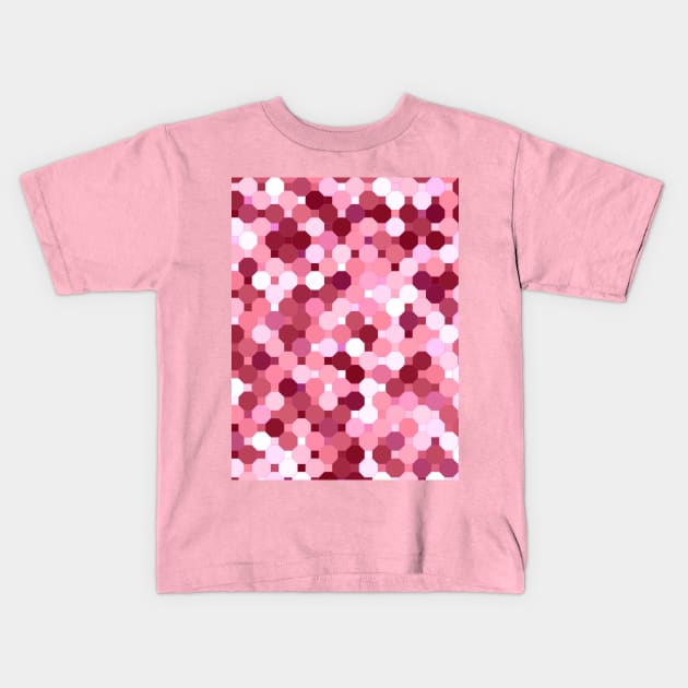 Shades of Peach Pink Hexagons Kids T-Shirt by KaSaPo